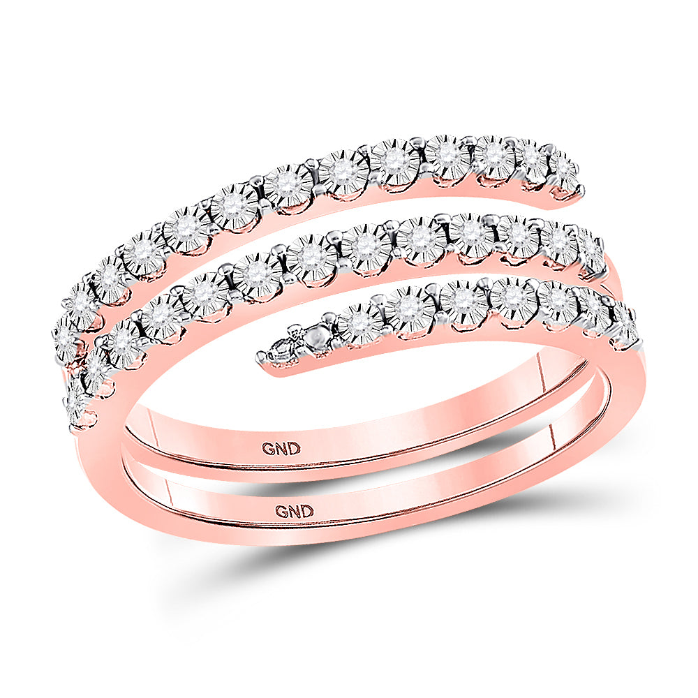 1/10CT-DIA CN SPIRAL MULTI  FASHION LADIES BAND S-8