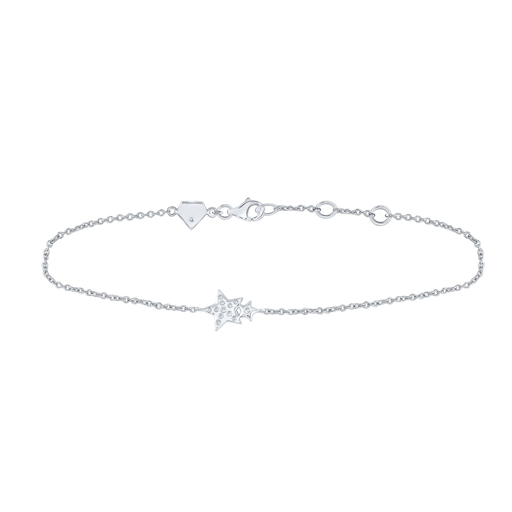 1/20CTW-DOUBLE STAR DIA BRACELET