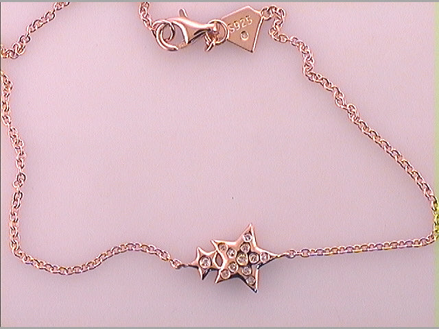 1/20CTW-DOUBLE STAR DIA BRACELET