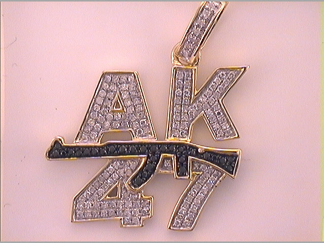 1CT-DIA AK47 MENS CHARM