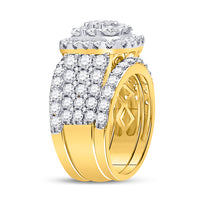 Load image into Gallery viewer, 14kt Yellow Gold Womens Round Diamond Bridal Wedding Engagement Ring Band Set 3-3/4 Cttw
