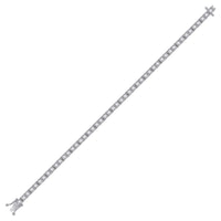 Load image into Gallery viewer, 10kt White Gold Womens Round Diamond Classic Tennis Bracelet 1.00 Cttw
