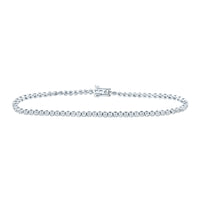 Load image into Gallery viewer, 1 1/5CTW-DIA NK TENNIS BRACELET(7 INCH)
