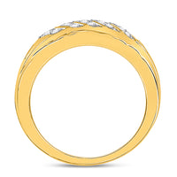 Load image into Gallery viewer, 10kt Yellow Gold Mens Round Diamond Wedding Band Ring 1/5 Cttw
