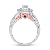 Load image into Gallery viewer, 14kt Two-tone Gold Womens Round Diamond Bridal Wedding Engagement Ring Band Set 1.00 Cttw (Certified)
