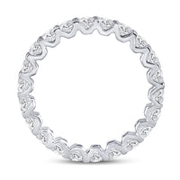 Load image into Gallery viewer, 14kt White Gold Womens Round Diamond Timeless Eternity Ring 2.00 Cttw
