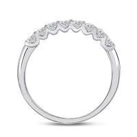 Load image into Gallery viewer, 14kt White Gold Womens Round Diamond Classic Anniversary Band Ring 1/2 Cttw
