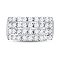 Load image into Gallery viewer, 14kt White Gold Womens Round Diamond Anniversary Band Ring 2.00 Cttw
