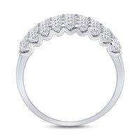 Load image into Gallery viewer, 14kt White Gold Womens Round Diamond Anniversary Band Ring 2.00 Cttw
