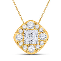 Load image into Gallery viewer, 1 CT-DIA ANA M SOLEIL SQUARE PENDANT
