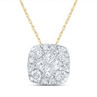 Load image into Gallery viewer, 1/4CT-DIA ANA M SOLEIL SQUARE  PENDANT
