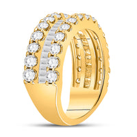 Load image into Gallery viewer, 14kt Yellow Gold Womens Baguette Diamond Anniversary Ring 2-5/8 Cttw
