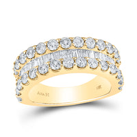 Load image into Gallery viewer, 14kt Yellow Gold Womens Baguette Diamond Anniversary Ring 2-5/8 Cttw
