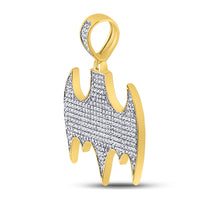 Load image into Gallery viewer, 10kt Yellow Gold Mens Round Diamond Statement Charm Pendant 7/8 Cttw
