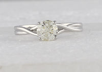 Load image into Gallery viewer, 14kt White Gold Womens Round Diamond Solitaire Bridal Wedding Engagement Ring 1.00 Cttw (Certified)
