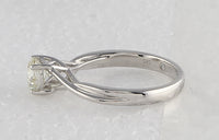 Load image into Gallery viewer, 14kt White Gold Womens Round Diamond Solitaire Bridal Wedding Engagement Ring 1.00 Cttw (Certified)
