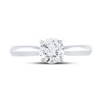 Load image into Gallery viewer, 14kt White Gold Womens Round Diamond Solitaire Bridal Wedding Engagement Ring 1.00 Cttw (Certified)
