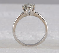 Load image into Gallery viewer, 14kt White Gold Womens Round Diamond Solitaire Bridal Wedding Engagement Ring 1.00 Cttw (Certified)
