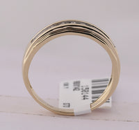 Load image into Gallery viewer, 10kt Yellow Gold Mens Round Diamond Wedding Channel-Set Band Ring 1/5 Cttw
