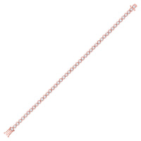Load image into Gallery viewer, 14kt Rose Gold Womens Round Diamond Classic Tennis Bracelet 4.00 Cttw
