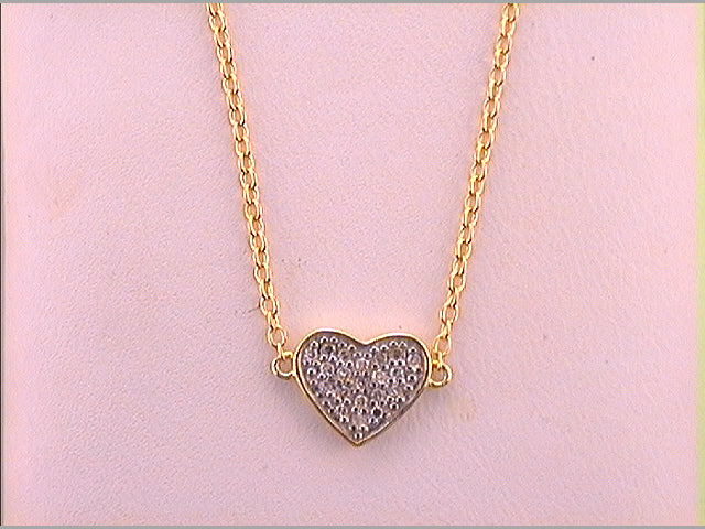 Sterling Silver Womens Round Diamond Fashion Heart Bracelet 1/10 Cttw