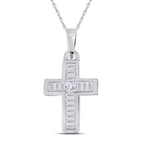 Load image into Gallery viewer, 1/6CTW-DIA CROSS PENDANT
