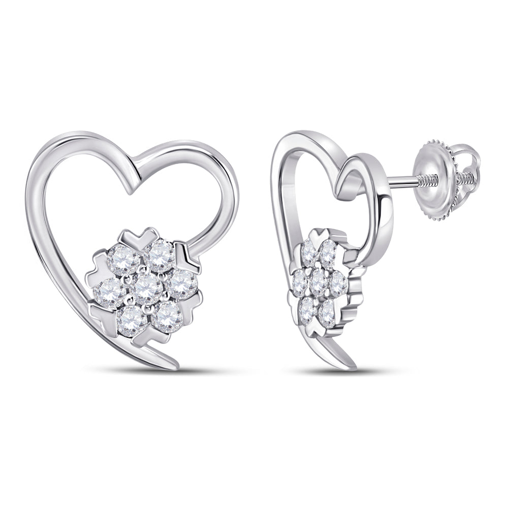 1/5CTW-DIA HEART EARRING