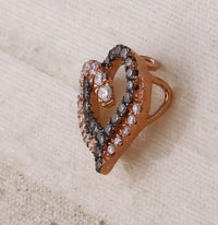 Load image into Gallery viewer, 1/3CTW-DIA CN NATURAL BROWN  HEART PENDANT
