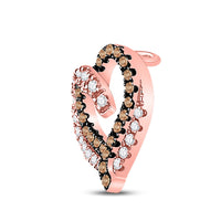 Load image into Gallery viewer, 1/3CTW-DIA CN NATURAL BROWN  HEART PENDANT

