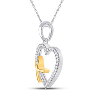 Load image into Gallery viewer, 1/6CTW-DIA P1P2 HEART PENDANT
