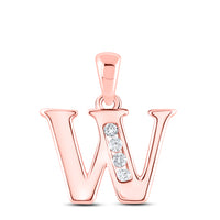 Load image into Gallery viewer, 1/20CTW-DIA CN GIFT INITIAL-&quot;W&quot; PENDANT
