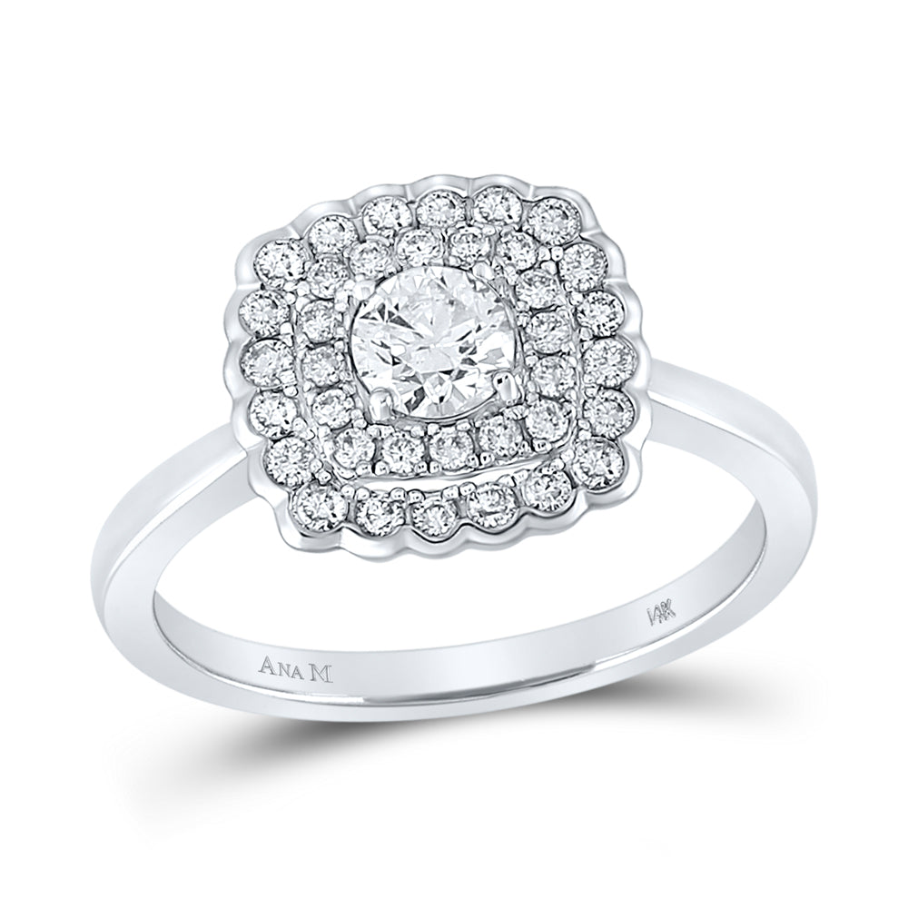 14kt White Gold Womens Round Diamond Solitaire Bridal Wedding Engagement Ring 3/4 Cttw (Certified)