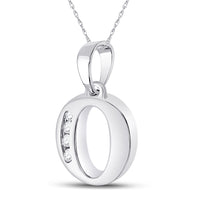 Load image into Gallery viewer, 1/20CTW-DIA CN LADIES INITIAL &quot; O &quot; PENDANT
