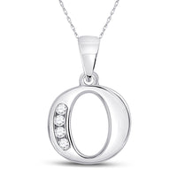 Load image into Gallery viewer, 1/20CTW-DIA CN LADIES INITIAL &quot; O &quot; PENDANT
