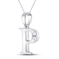 Load image into Gallery viewer, 1/20CTW-DIA CN LADIES INITIAL &quot; P &quot; PENDANT
