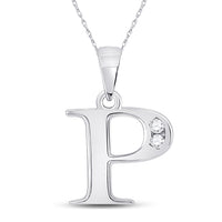 Load image into Gallery viewer, 1/20CTW-DIA CN LADIES INITIAL &quot; P &quot; PENDANT
