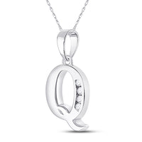 Load image into Gallery viewer, 1/20CTW-DIA CN LADIES INITIAL &quot; Q &quot; PENDANT
