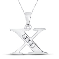 Load image into Gallery viewer, 1/20CTW-DIA CN LADIES INITIAL &quot; X &quot; PENDANT
