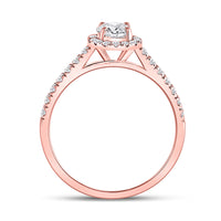 Load image into Gallery viewer, 14kt Rose Gold Womens Round Diamond Solitaire Bridal Wedding Engagement Ring 7/8 Cttw (Certified)
