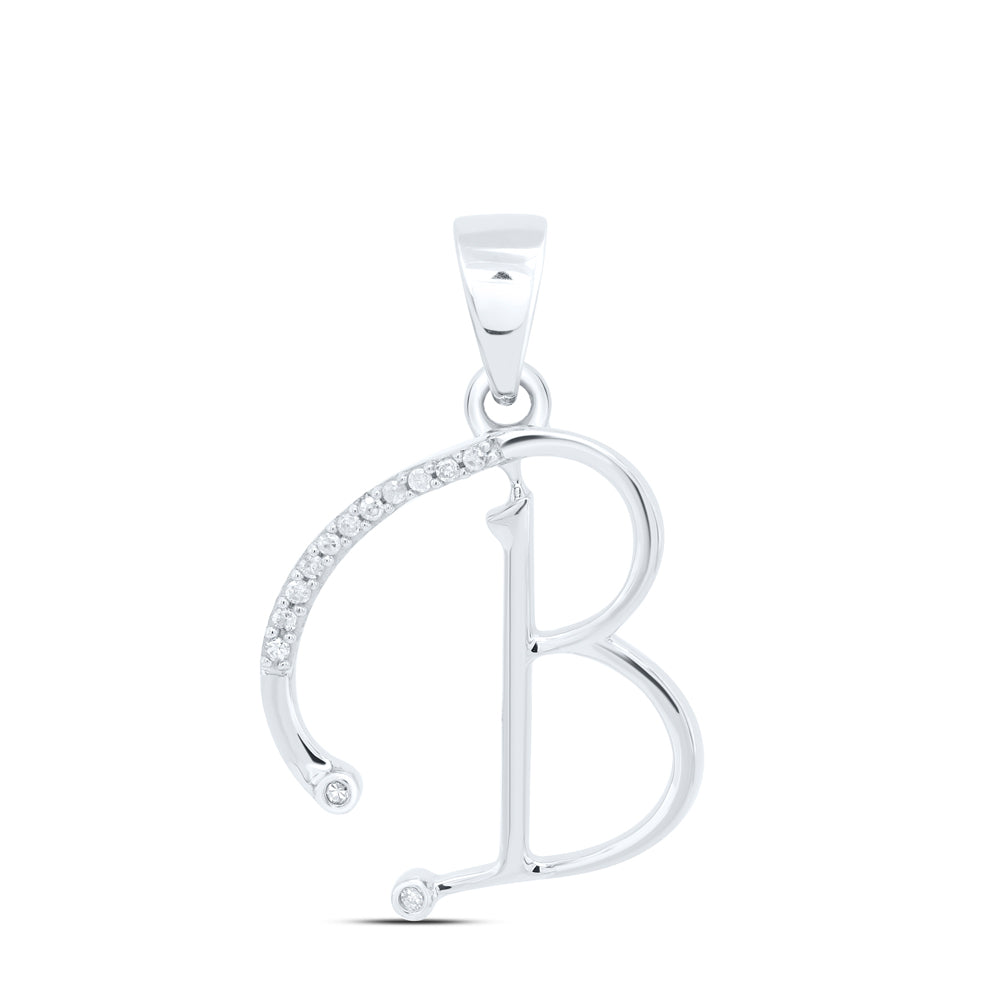 1/12CTW-DIA P1P2 GIFT INITIAL " B " PENDANT