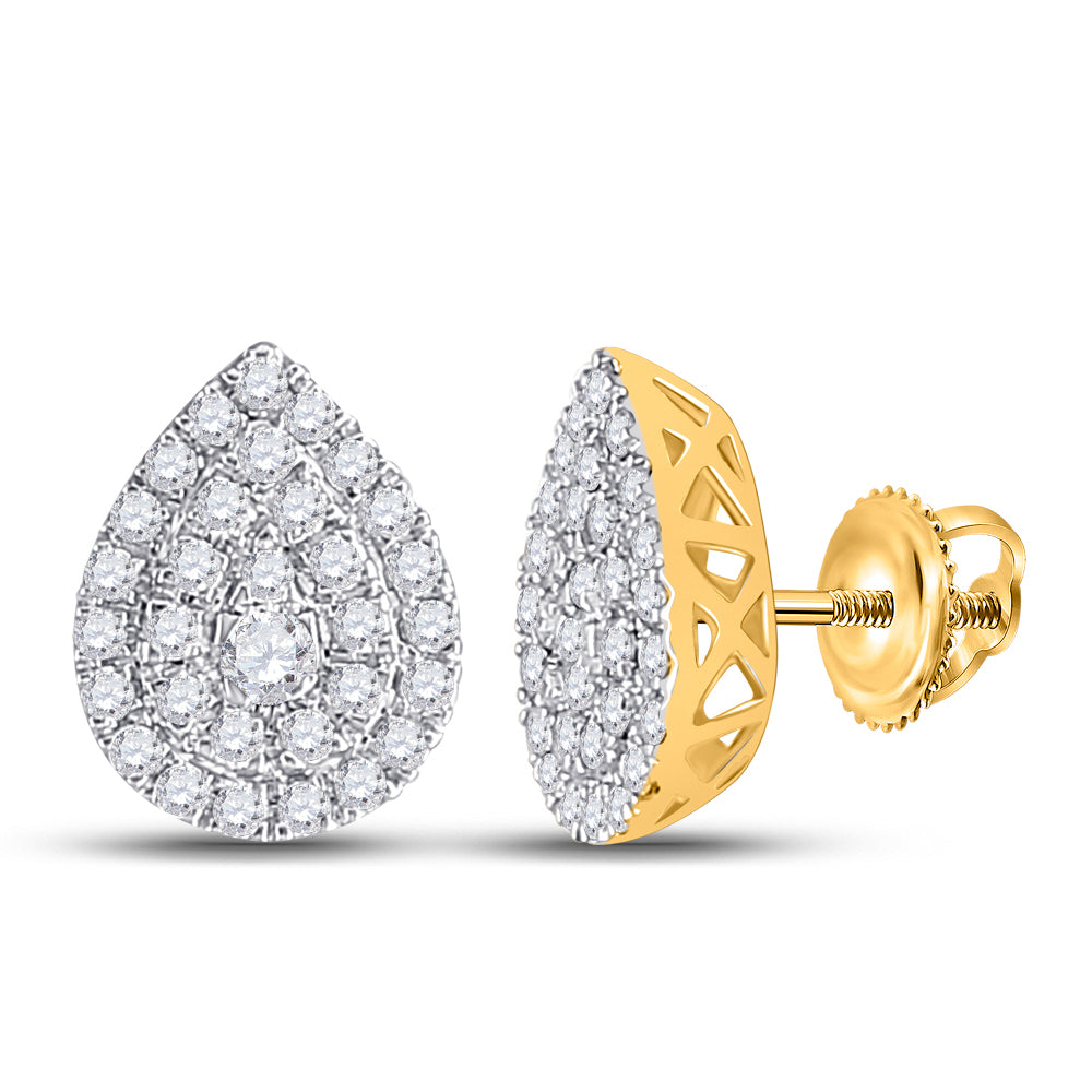 1/2CT-DIA CN FASHION PEAR EARRING