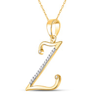 Load image into Gallery viewer, 1/12CTW-DIA P1P2 GIFT INITIAL &quot; Z &quot; PENDANT
