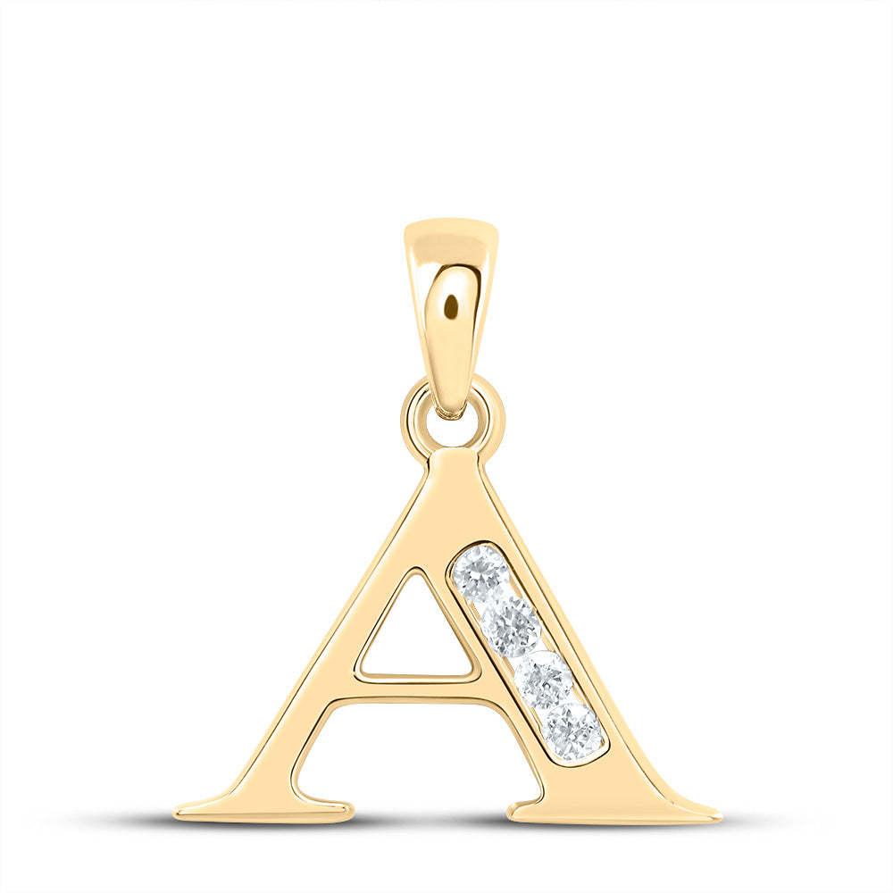 1/20CTW-DIA CN LADIES INITIAL "A" PENDANT