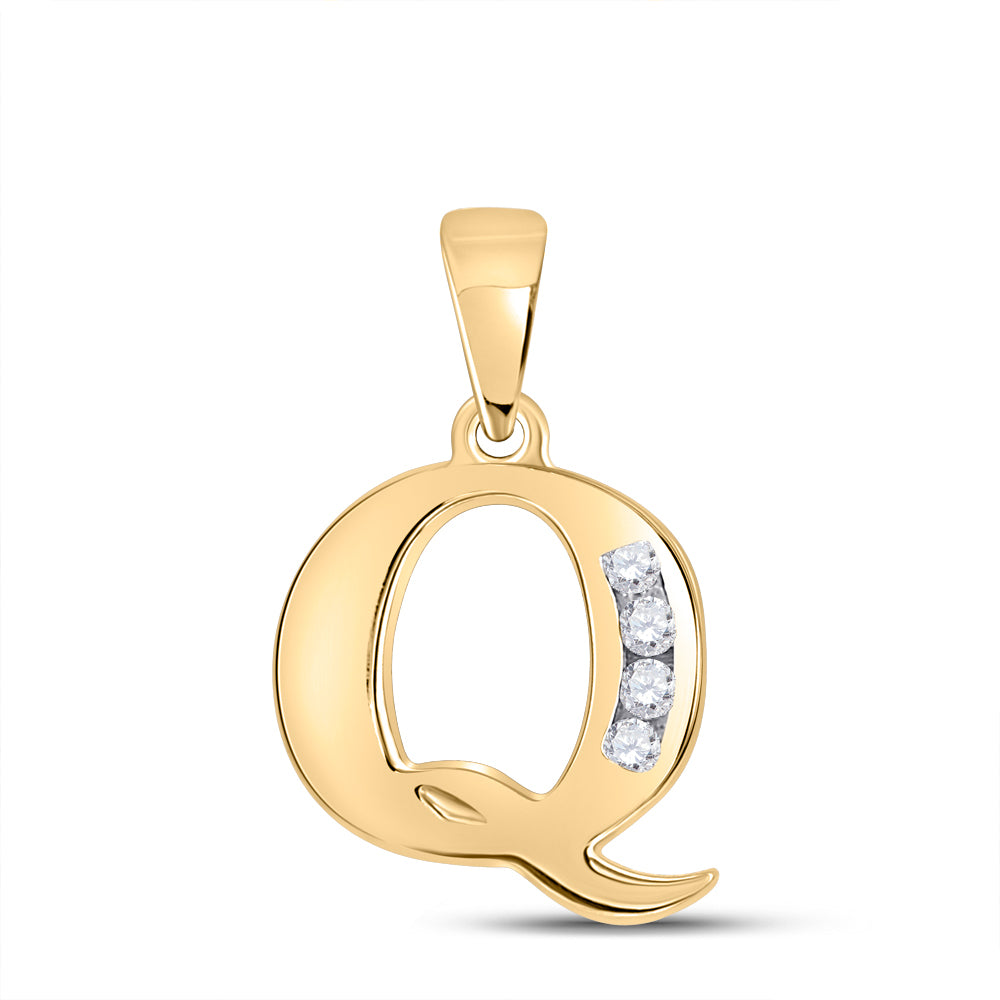 1/20CTW-DIA CN LADIES INITIAL " Q " PENDANT