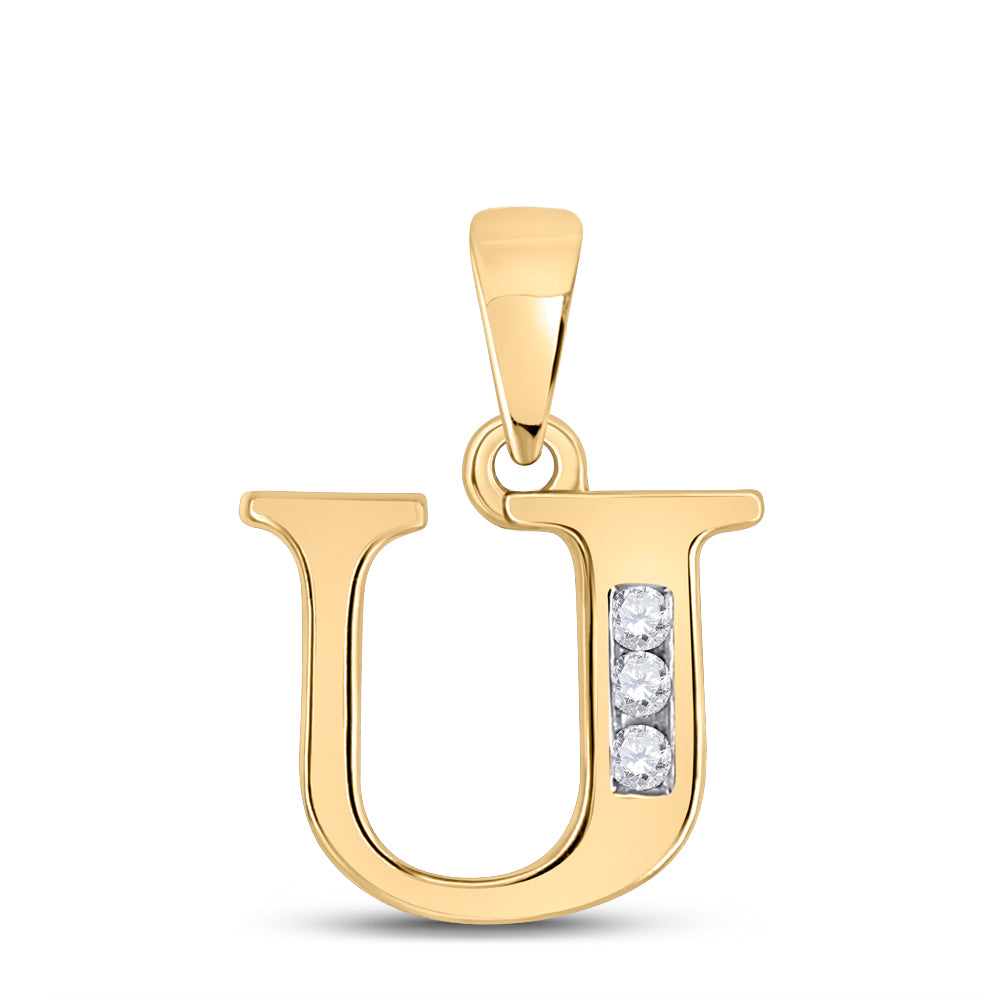 1/20CTW-DIA CN LADIES INITIAL " U " PENDANT