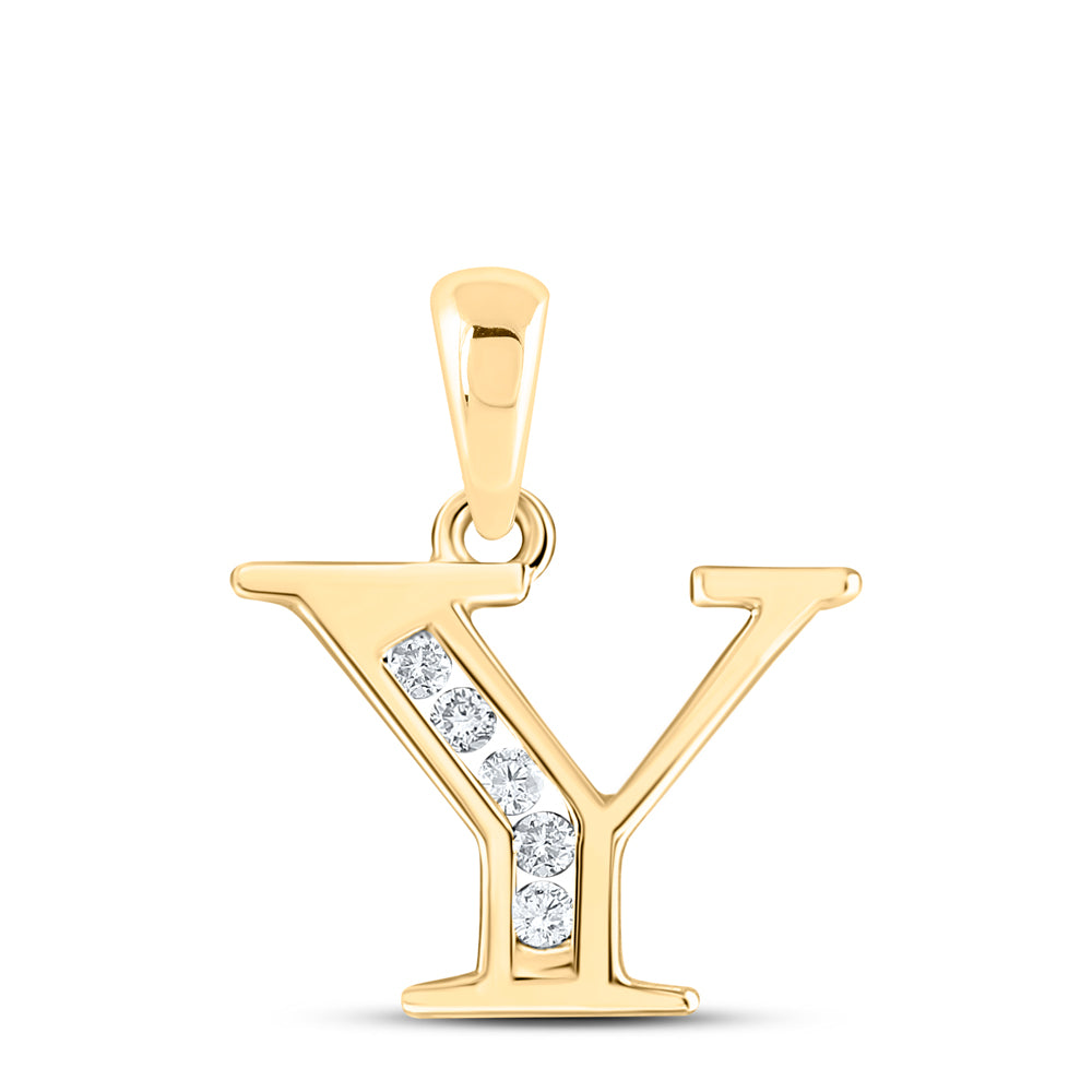 1/20CTW-DIA CN LADIES INITIAL " Y " PENDANT
