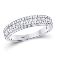 Load image into Gallery viewer, 14kt White Gold His Hers Round Diamond Solitaire Matching Bridal Wedding Ring Band Set 2.00 Cttw (Certified)
