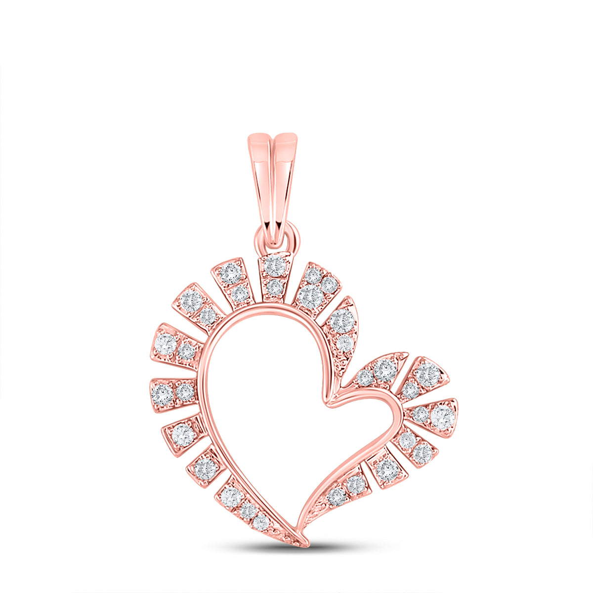 1/5CTW-DIA HEART PENDANT