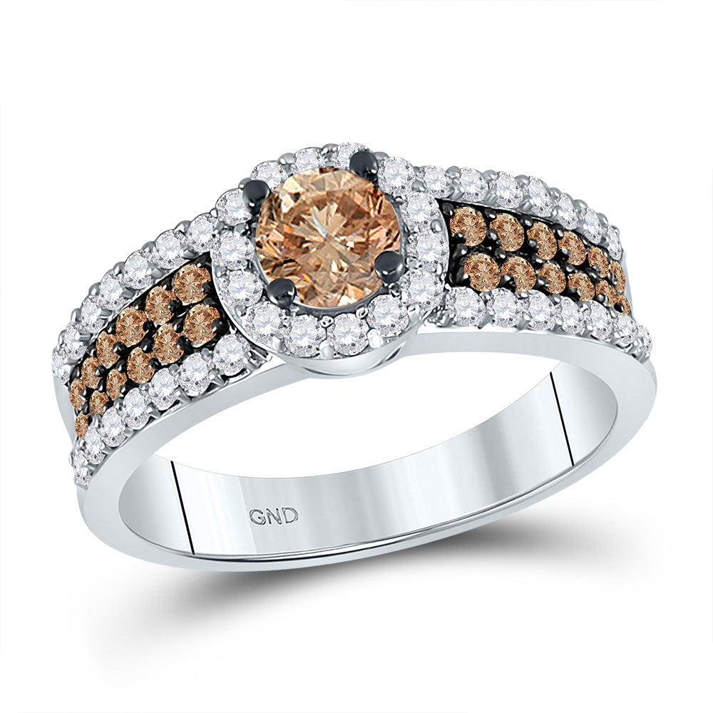 1 1/4CTW DIA  NATURAL BROWN RING