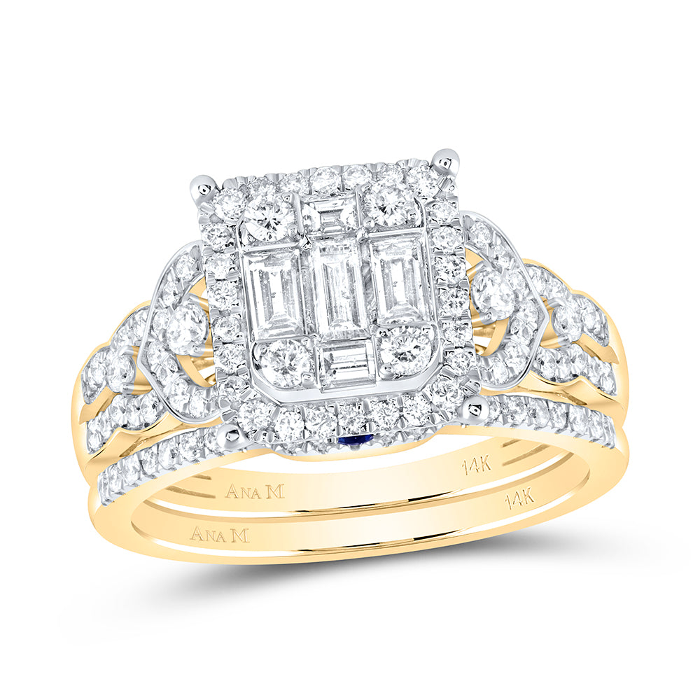 1.00CTW-DIA ANA M 1/20 SAPPHIRE  DIANA  BRIDAL SET